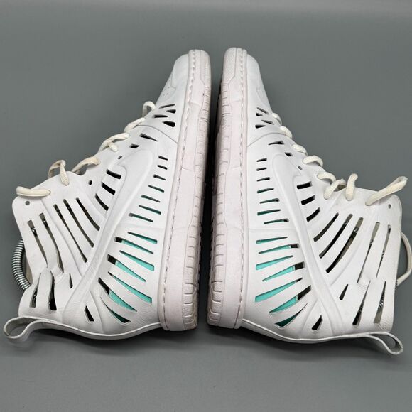 Nike Joli Dunk Sky Hi Hidden Wedge Women's 9.5 White Sneakers Shoes Cut Out Heel - Picture 6 of 10